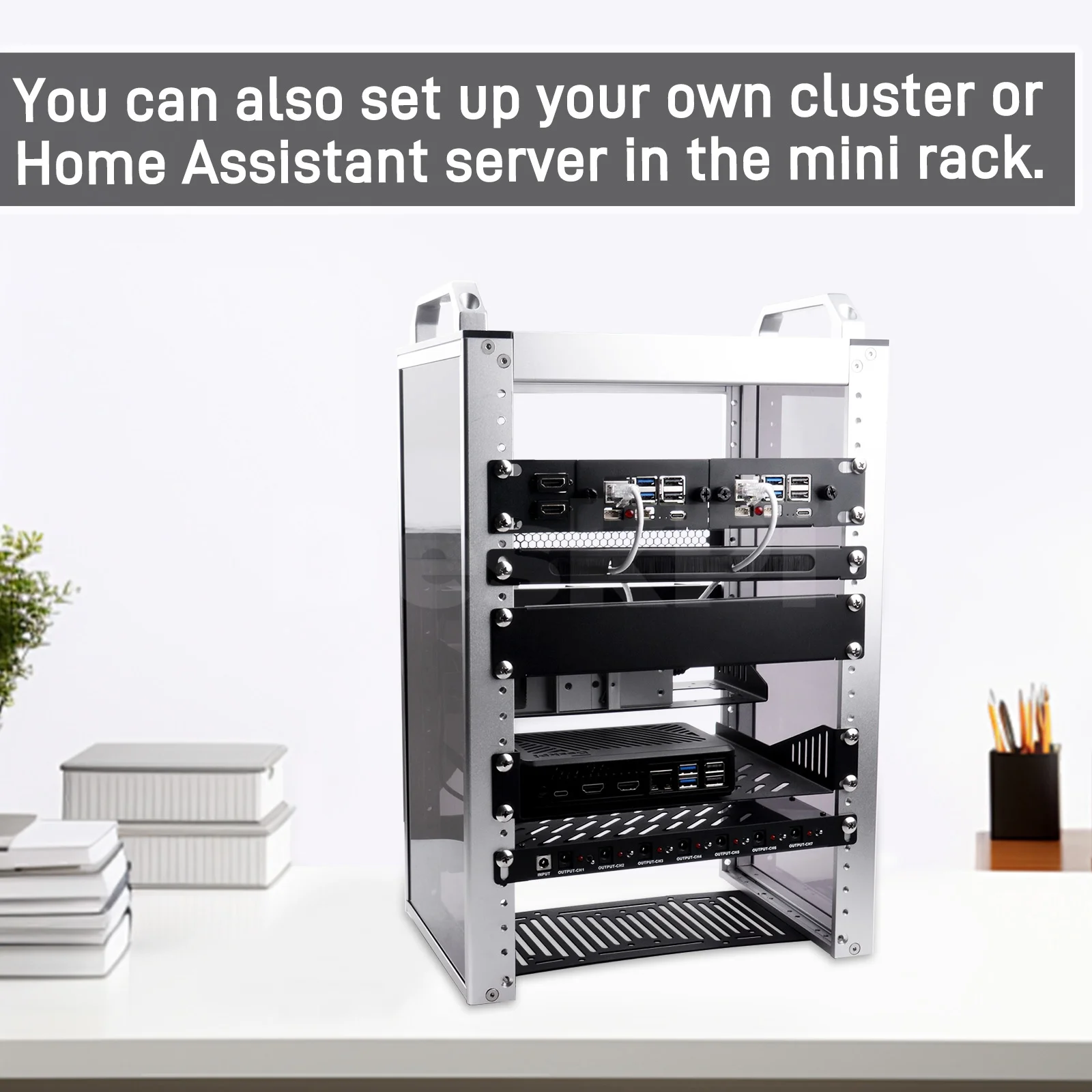 DeskPi Rackmate 10-Zoll 1U Rack-Gehäuse mit 2 PCIE NVME Boards – Bild 2