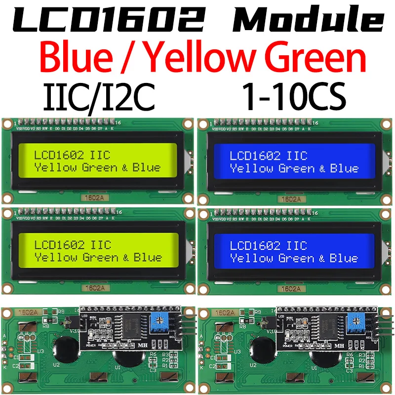 LCD1602 I2C Display Modul Blau Grüner Bildschirm 5V PCF8574 IIC Adapter Late für Arduino