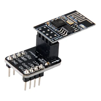 ESP8266 ESP-01S WiFi Serielles Transceiver-Modul mit 4 MB Flash, ESP-01 Breakout Board Breadboard-Adapter