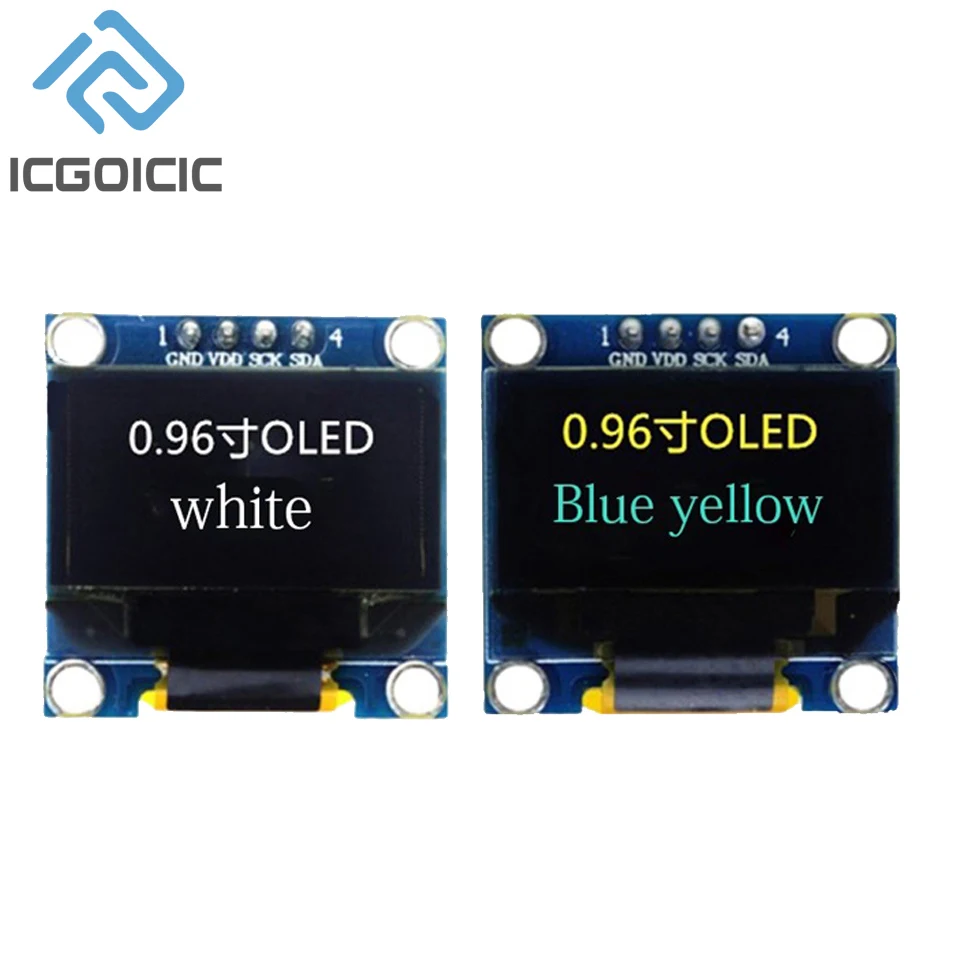 0,96 Zoll OLED-Anzeigemodul 128 x 64 Pixel I2C SSD1306 leuchtende – Bild 6