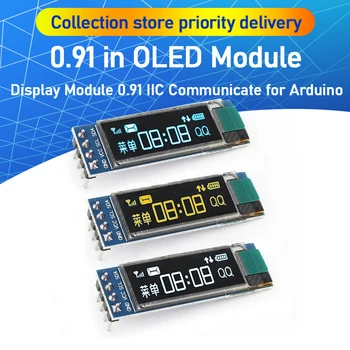 0,91 zoll oled modul 0.91 "weiß/blau oled 128x32 oled lcd led ssd1306 display modul 0.91" iic kommunizieren