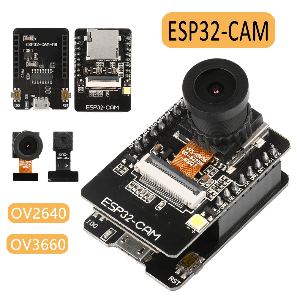 ESP32-CAM WIFI Bluetooth-Entwicklungsboard mit OV2640 OV3660 Kameramodul Micro USB Typ-C 5V CH340G ESP32