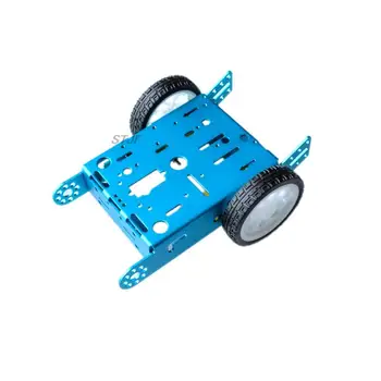1*2WD Aluminium Auto Neue Bildung Spielzeug Roboter Intelligente Auto Legierung Chassis 2WD Smart Roboter Auto