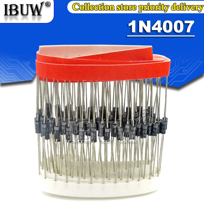 1N4007 4007 1A 1000 V DO-41 Gleichrichterdiode IN4007 1n4007 (100 Stück)