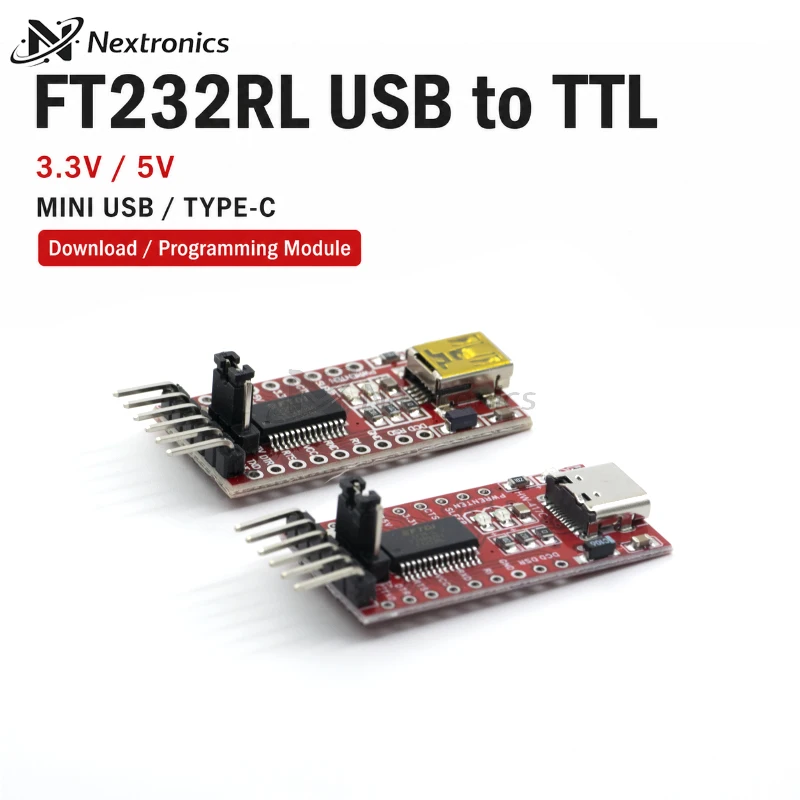 FT232RL FTDI USB zu TTL Serieller Adapter Modul MINI Typ-C 3,3V 5V Konverter für Arduino Pro Mini MCU