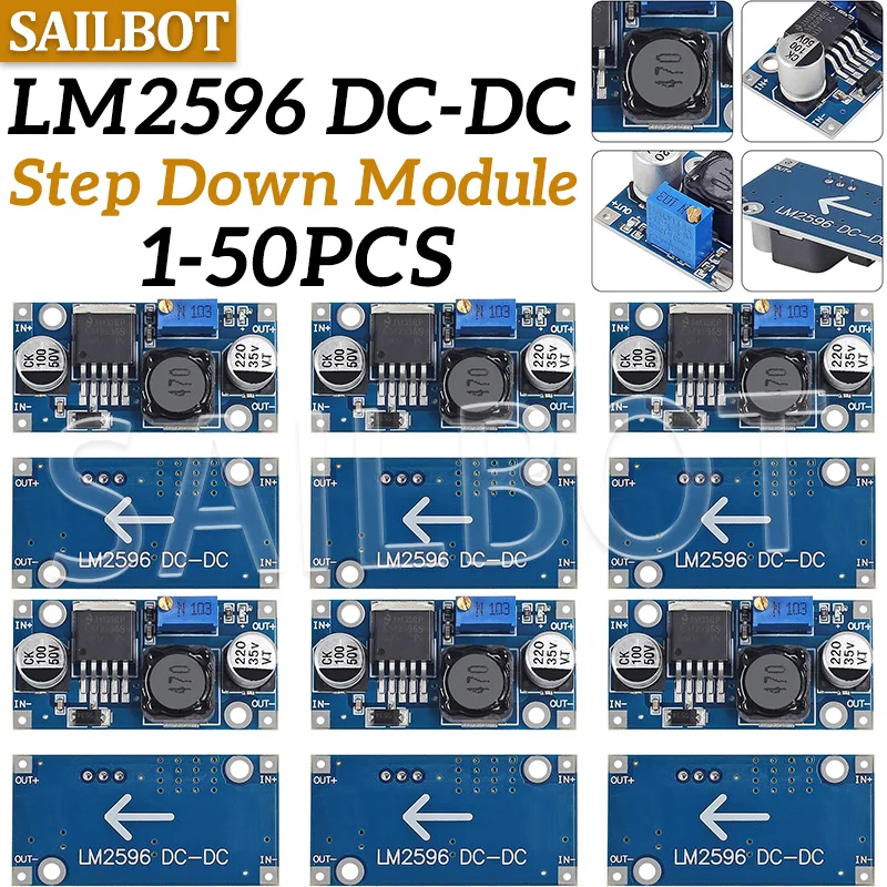 LM2596S Step Down Modul DC zu DC Netzteil Hohe Effizienz Für Buck Converter Einstellbare Spannung Regler