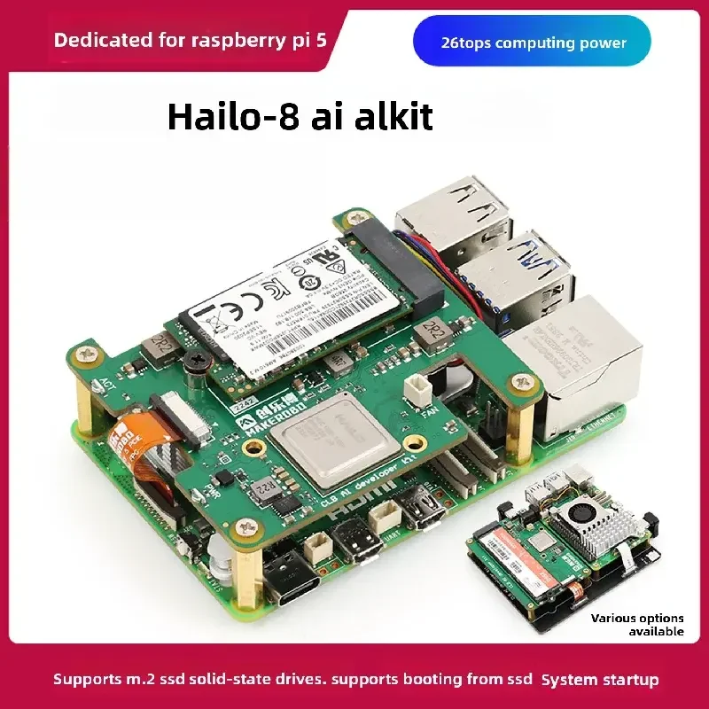 Raspberry Pi 5 Hailo-8 KI-Beschleuniger HAT 13 26 TOPS Intelligentes – Bild 2