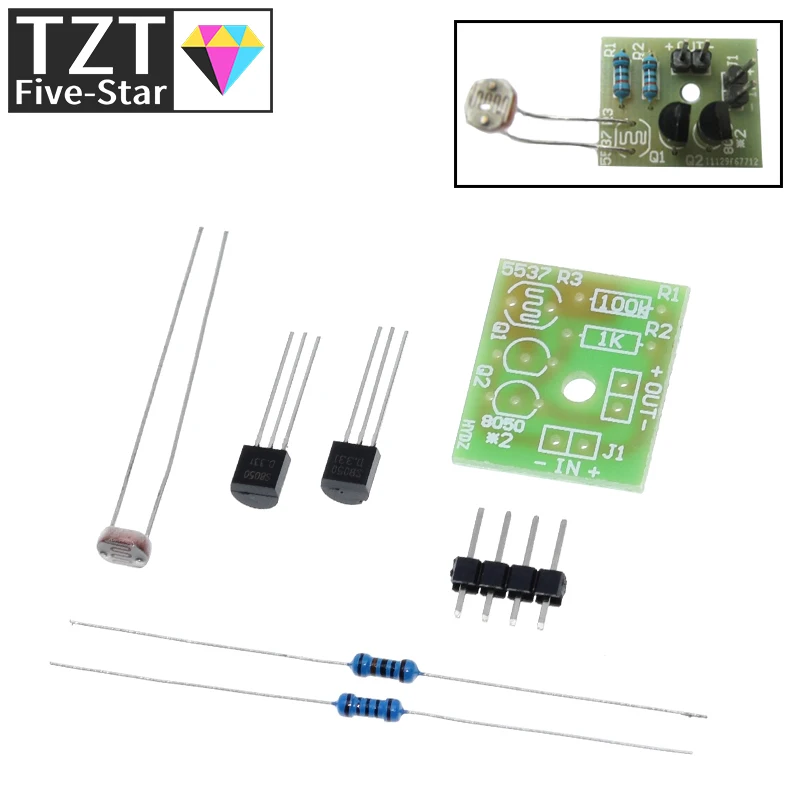 DIY-Kit Lichtsteuerungssensor-Schalter-Set, Lichtempfindlicher Induktionsschalter-Bausatz, DIY