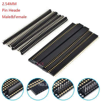 2,54mm 40-Pin 1x40 2x40 Ein-/Zweireihiger Stecker/Buchse 2,54mm Pin-Header PCB JST-Verbinderstreifen