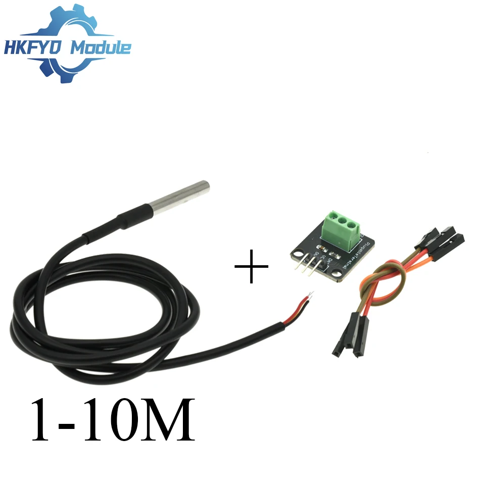 Wasserdichtes DS18B20 Temperatursensor-Modul-Kit mit 1-10M Kabel für Arduino aus Edelstahl