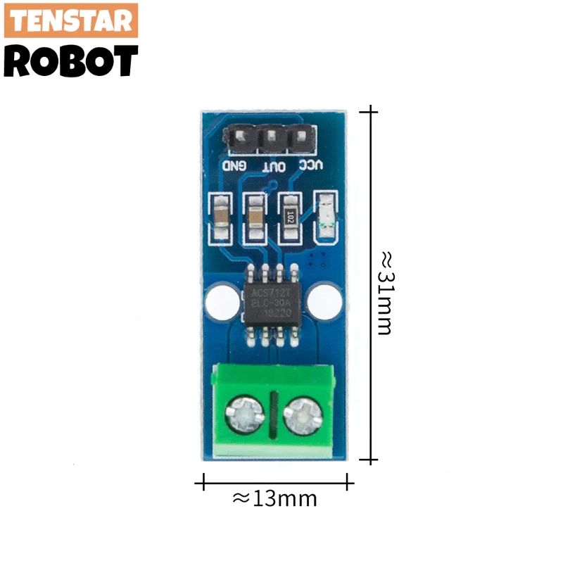 TENSTAR 3 Stück ACS712 5A 20A 30A Range Hall Stromsensormodul – Bild 5