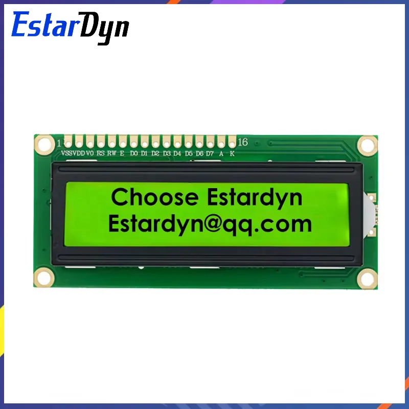 LCD1602 1602 LCD-Modul Blauer / Gelbgrüner Bildschirm 16x2 Zeichen – Bild 5