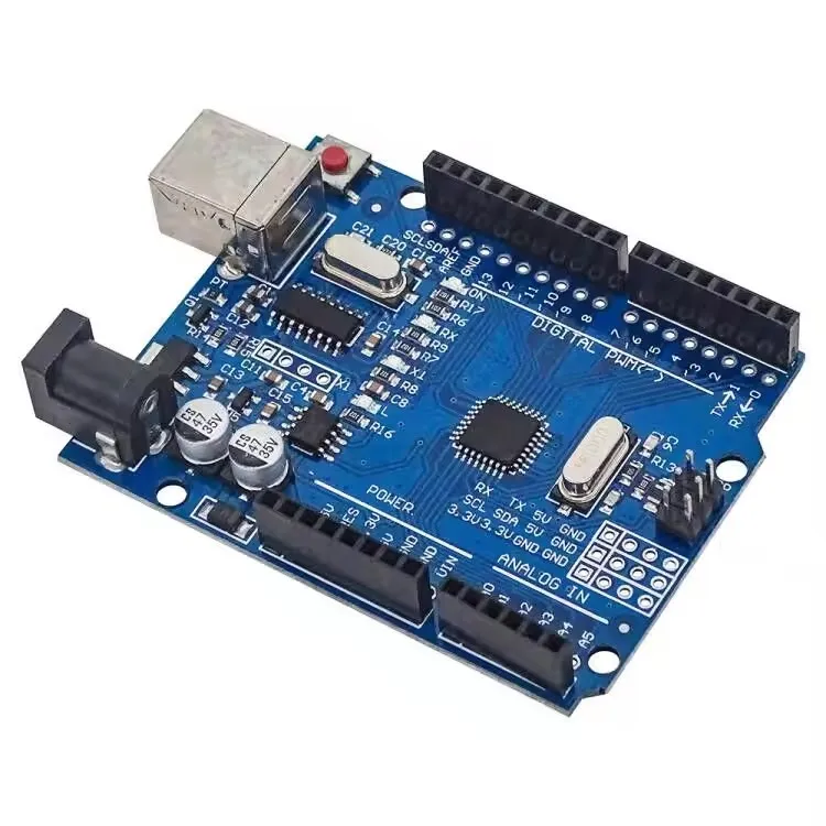 UNO R3 Board ATmega328P Entwicklungsboard mit Stiftleiste und Kabel, kompatibel mit Arduino IDE-Projekten