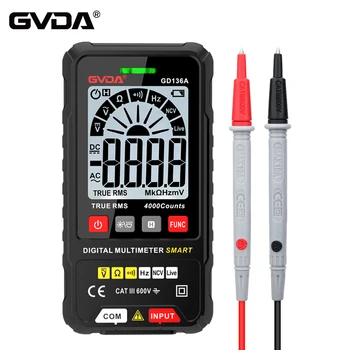 GVDA Digitales Multimeter Strommessgerät True RMS NCV AC Voltmeter Auto-Range DMM Multitester Smart Multimeter