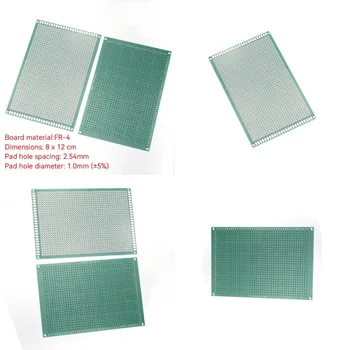 8x12cm DIY Universal-Leiterplatte 80x120mm Prototyping-Platine Einseitig Kupfer-Leiterplatte (2 Stück)