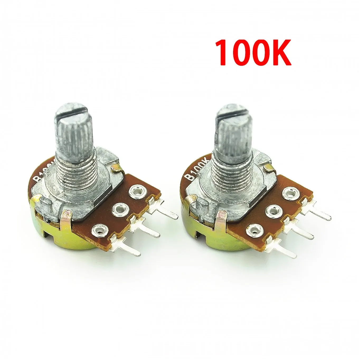 Wh148 5k 10k 20k 50k 100k Linear potentiometer 15mm Welle (10 Stück) – Bild 6