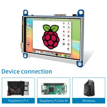 Raspberry Pi-Bildschirm, Touchscreen, 3,5 Zoll Mini-HDMI-Monitor, LCD-Bildschirm, 480 x 320, kompatibel