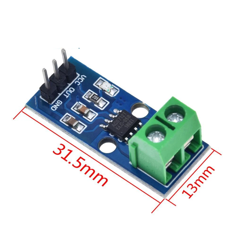 TZT 1/3PCS ACS712 5A 20A 30A Range Hall Strom Sensor Modul ACS712 Modul für Arduino 5A 20A 30A