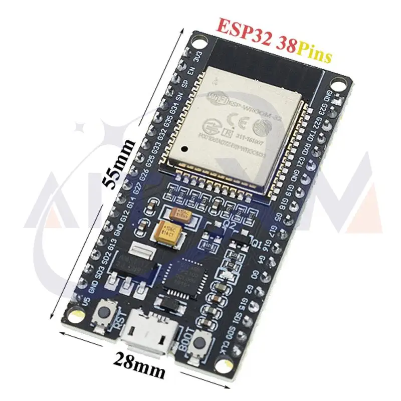 ESP32-Entwicklungsplatine TYPE-C/MICRO USB CP2102 WiFi+Bluetooth Dual – Bild 6