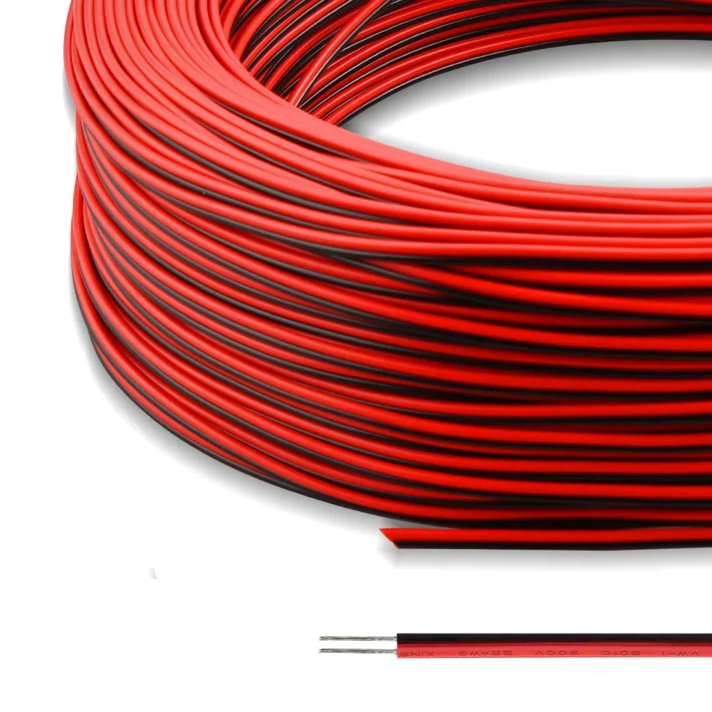 22AWG 2PIN Elektrokabel Rot Schwarz Kabel Verzinntes Kupfer PVC – Bild 4