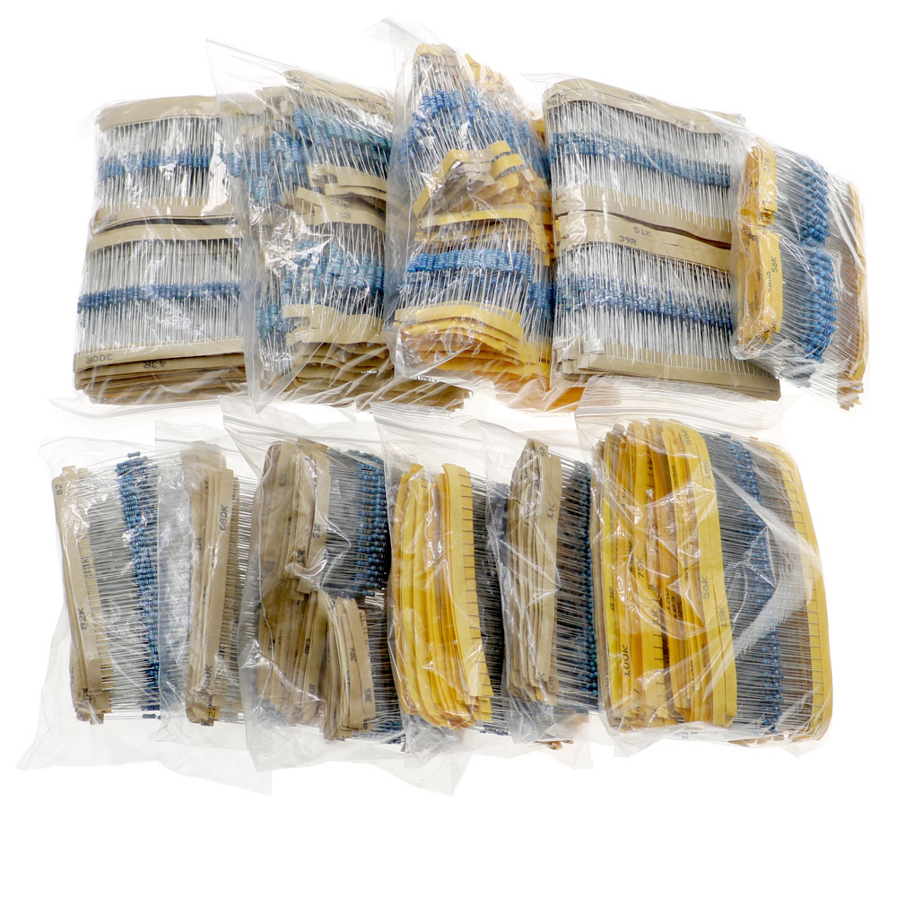 1/8W 1/4W 1/2W 1W 2W 3W 5W Metallfilm-Widerstände Sortiment-Set 1% Elektronische Komponenten Widerstandspaket