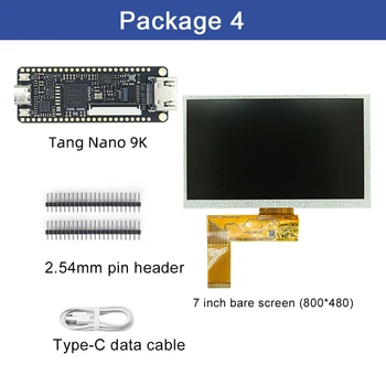 Sipeed Tang Nano 9K FPGA-Entwicklungsboard GOWIN GW1NR-9 RISC-V 2,54 mm Pin-Header + Typ-C-Datenkabel