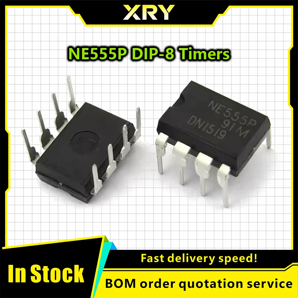 XRY 20-50 Stück integrierte Schaltkreise NE555 NE555P 555 DIP-8 Timer IC Chip Präzision DIP-8