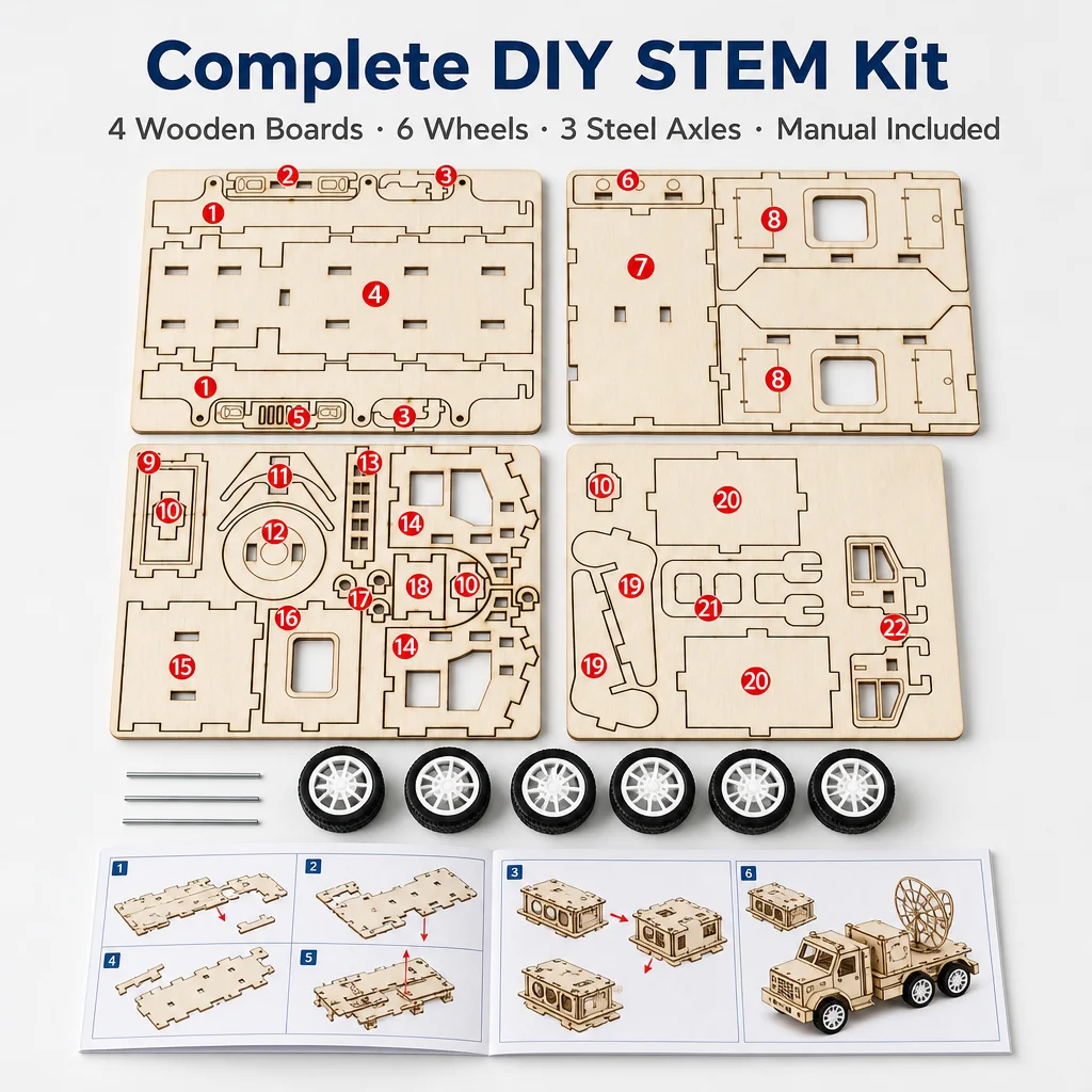 DIY Radar-Automodell Wissenschafts-Experimentier-Set für Kinder – Bild 6