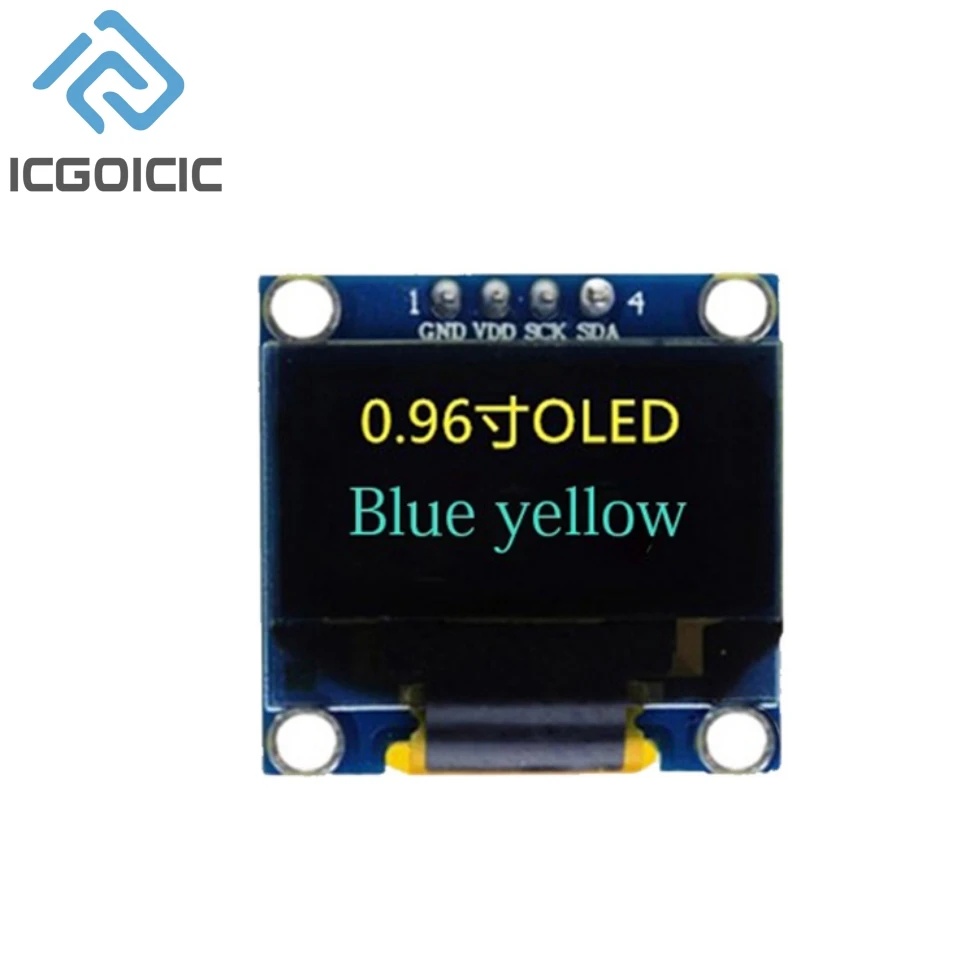 0,96 Zoll OLED-Anzeigemodul 128 x 64 Pixel I2C SSD1306 leuchtende – Bild 2