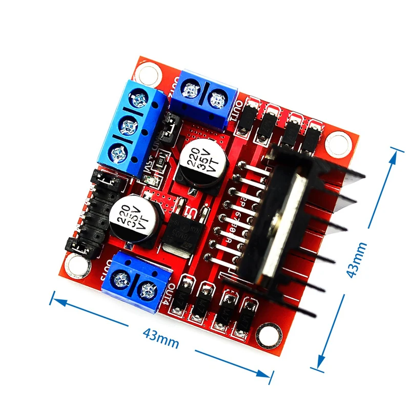 L298N Motorsteuerungsplatine Modul DC Schrittmotor Smart Car Roboter – Bild 3