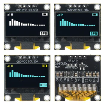 0,96 Zoll OLED-Anzeigemodul SSD1315 Weiß/Blau/Gelb 128 x 64 4-polig IIC I2C Seriell 12864