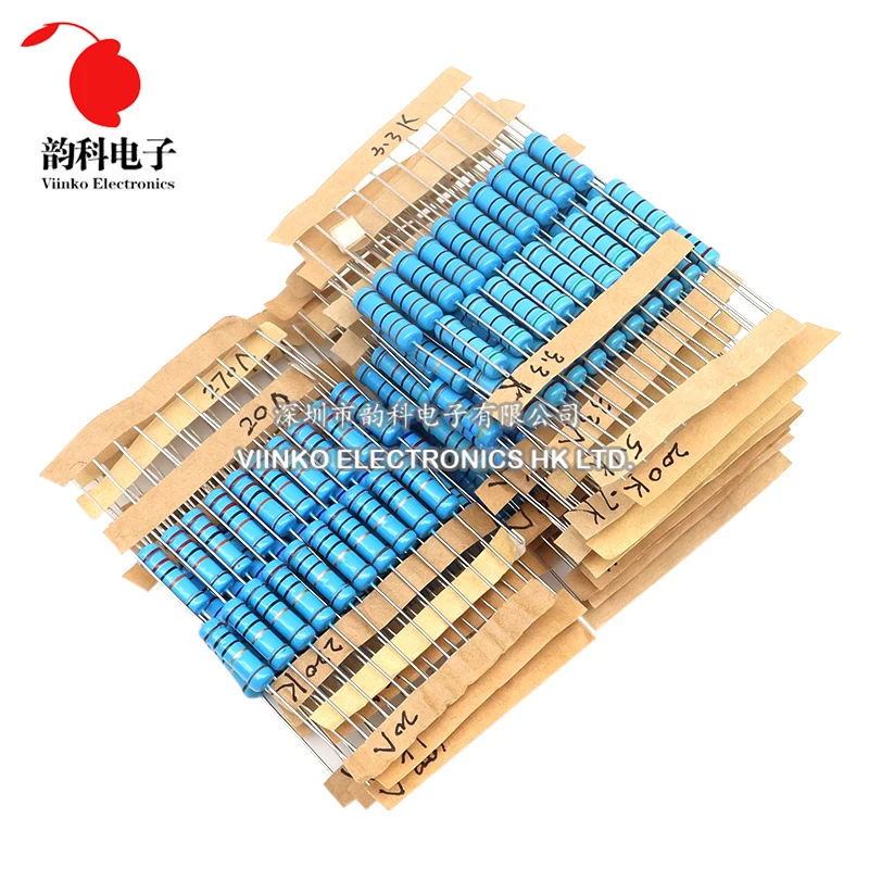 2 W Metallschichtwiderstandsset 1 % 0,33 R - 1 M Ohm 64 (640 Stück) – Bild 4