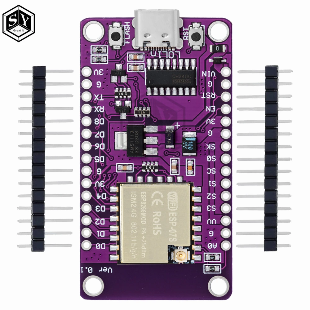 NodeMCU V3 ESP8266 WiFi-Board ESP-07/ESP-07S, CH340 Typ-C Lua – Bild 5
