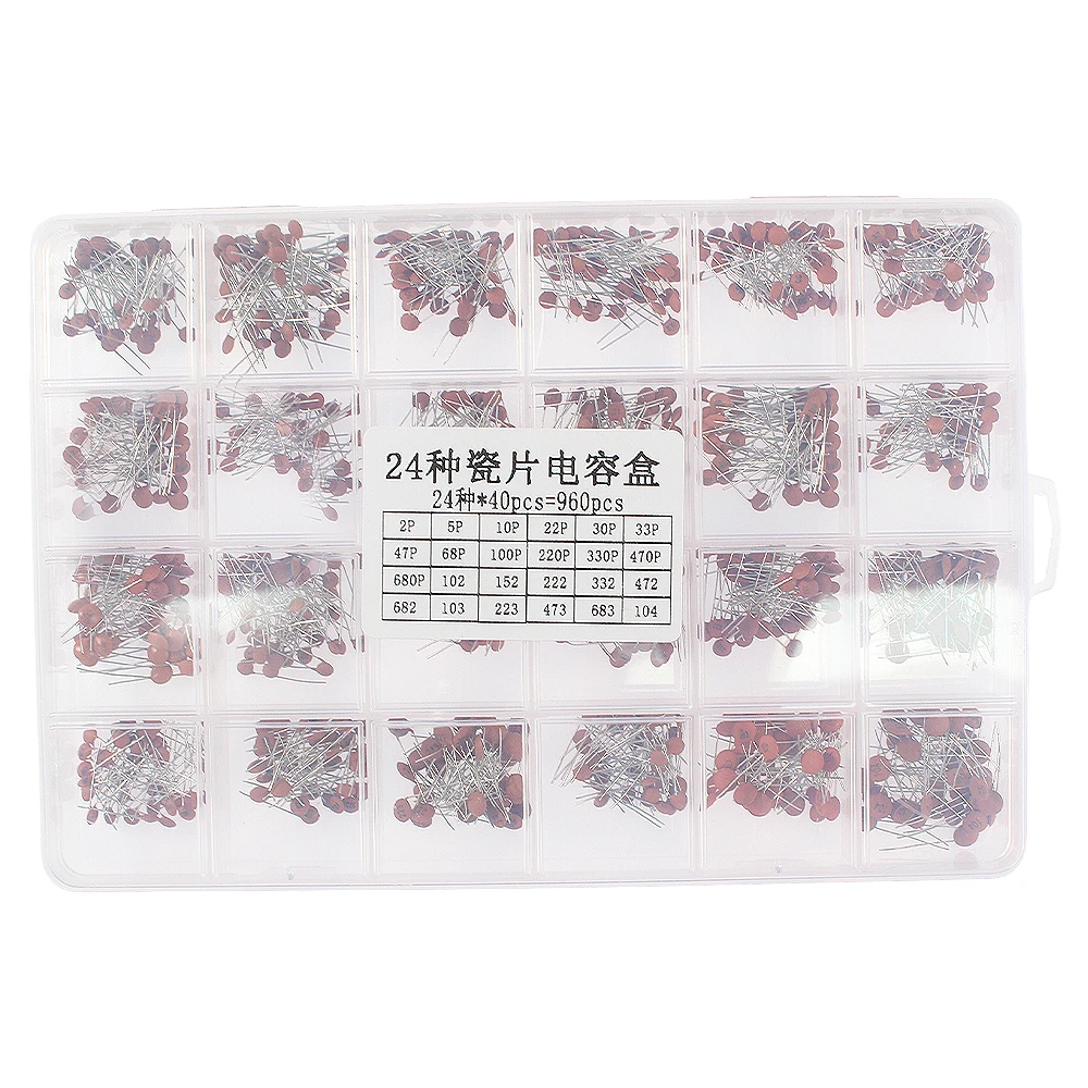 Keramikkondensator-Set, 2 pF-0,1 uF, elektronische Komponenten, Paket – Bild 2
