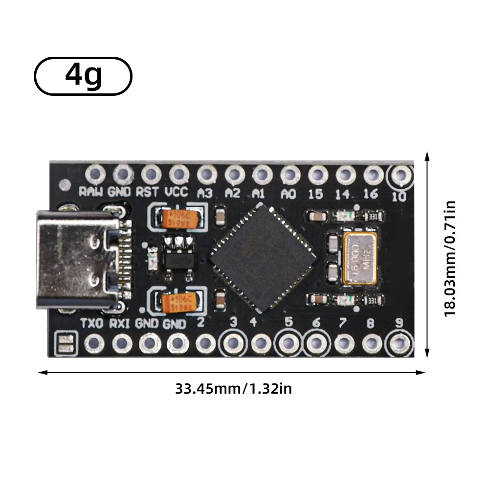 ATmega32U4 Typ-C MINI USB Pro Micro Für Arduino ATmega32U4 5V/16MHz Modul Mit 2 Reihe Pin Header für Leonardo