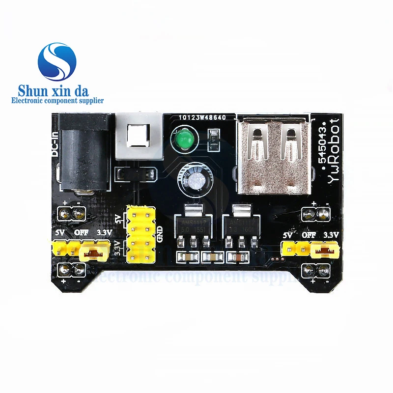 MB102 Breadboard Netzteilmodul 3,3 V 5 V lötfreies Brotbrett für Arduino DIY Spannungsregler