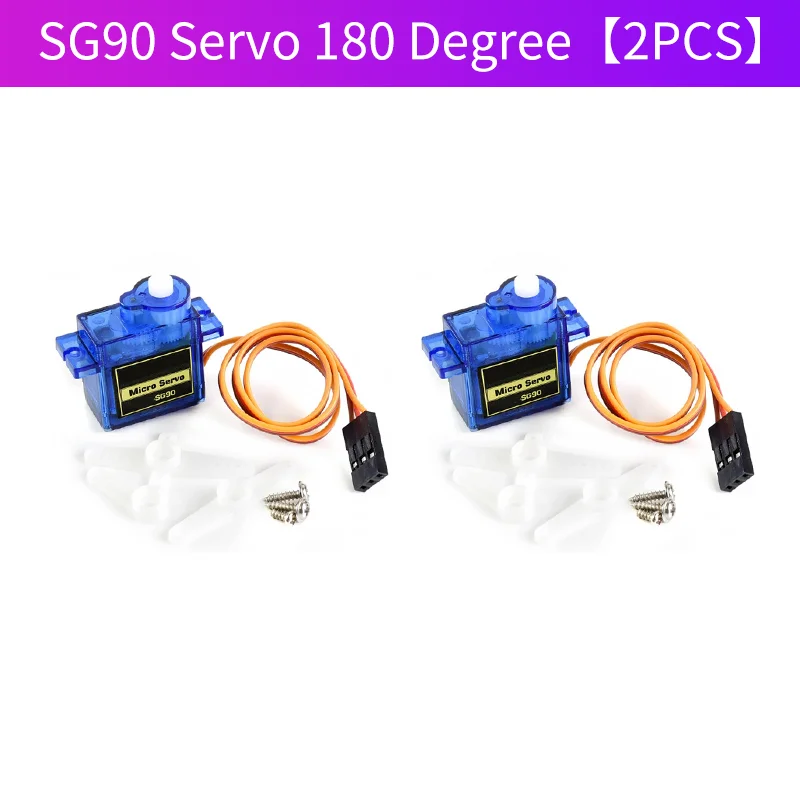 SG90 MG90S 9G Micro Servo Motor 5V 180 ° 360 ° Digitales Servo für Arduino RC Car Robot Arm DIY (2 Stück)