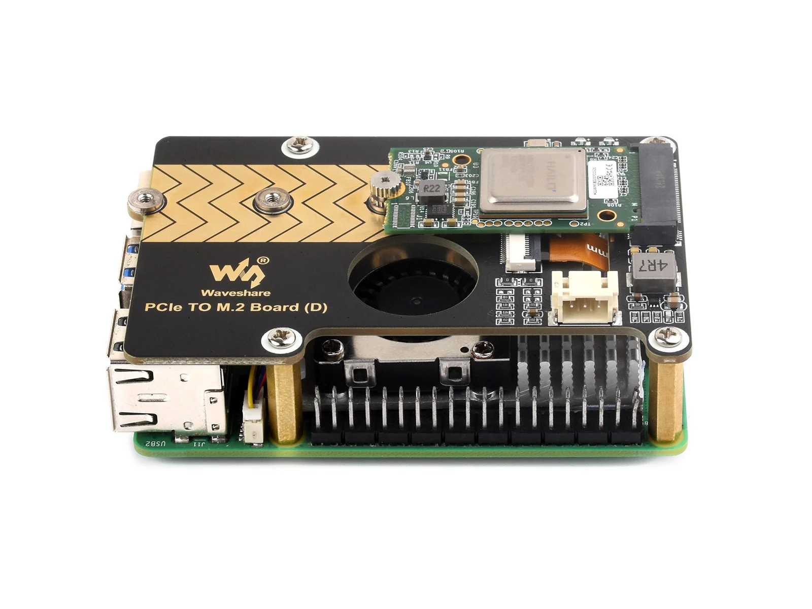 Waveshare Raspberry Pi 5 PCIe-zu-M.2-Adapterplatine (D), kompatibel – Bild 5