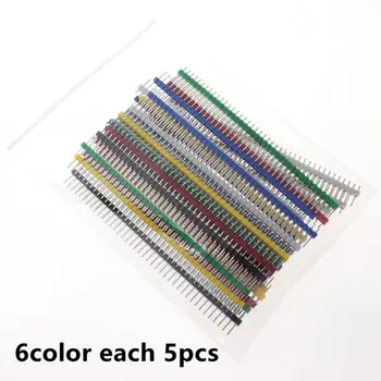 40 Pin Zerbrechliche Pin Header 2,54mm Einreihige Männliche Header Stecker Kit PCB Pin Streifen (30 Stück)