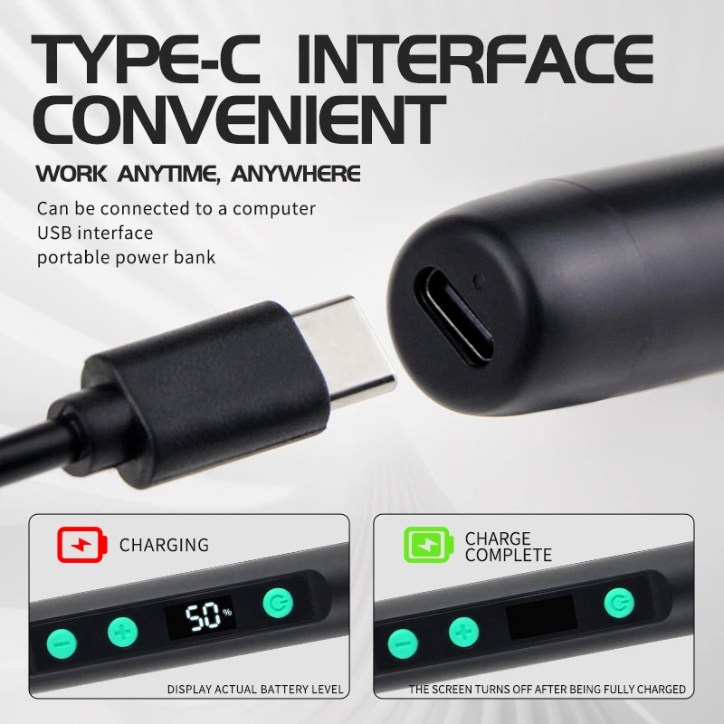 USB-Lötkolben, 15 W, 3-stufig, Temperatur einstellbar, Li-Akku – Bild 3