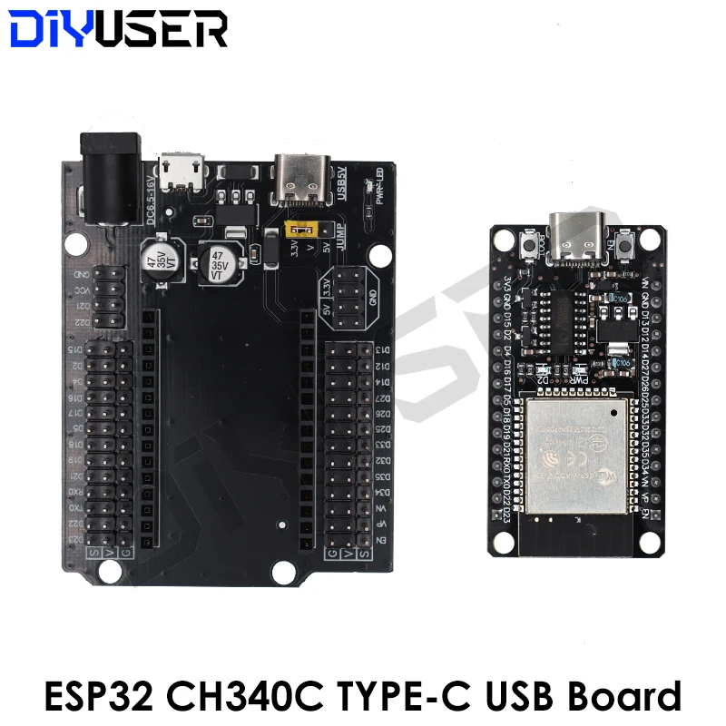 ESP32-Entwicklungsplatine TYPE-C USB CH340C WiFi + Bluetooth Ultra-Low Power Dual Core ESP32-DevKitC-32