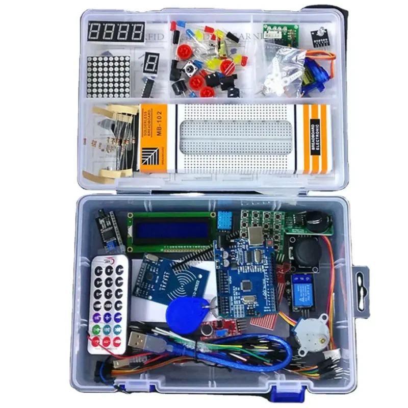 Verbessertes Starter-Kit, RFID-Lernentwicklungskit LCD 1602 für Arduino UNO R3