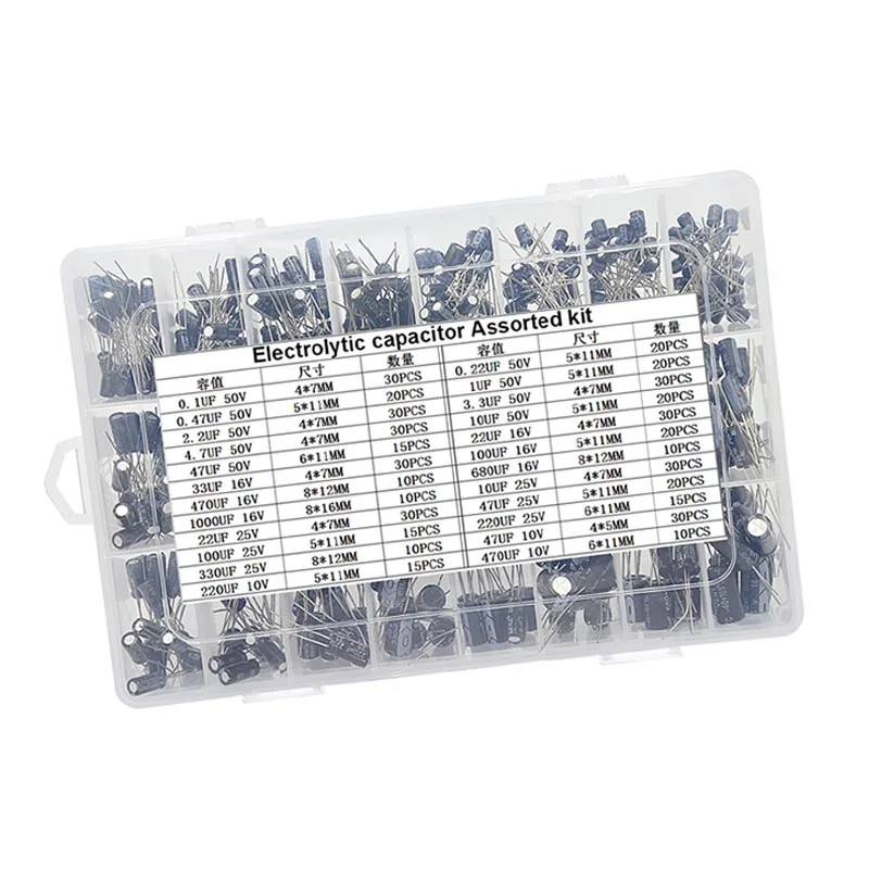 24 Werte 0,1 UF-1000 UF Aluminium-elektrolytkondensatoren (500 Stück) – Bild 4