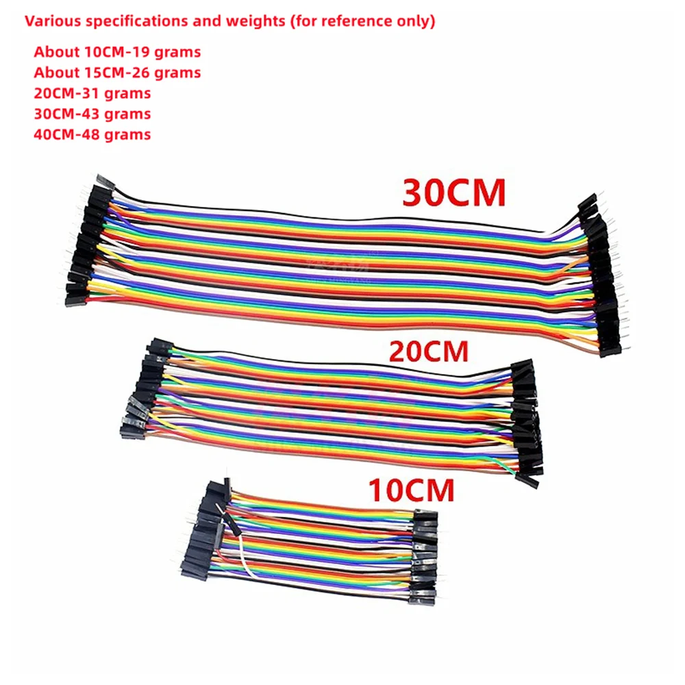 40-PIN 10CM 20CM 30CM Dupont-Kabel Stecker auf Stecker + Buchse – Bild 2