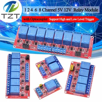 1 2 4 6 8 Kanal 5V Relaismodulschild mit Optokoppler-Unterstützung High- und Low-Level-Trigger