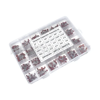 Keramik-Kondensator-Set 2pF-0,1uF Elektronische Komponenten Kondensator-Sortiment IC-Proben DIY
