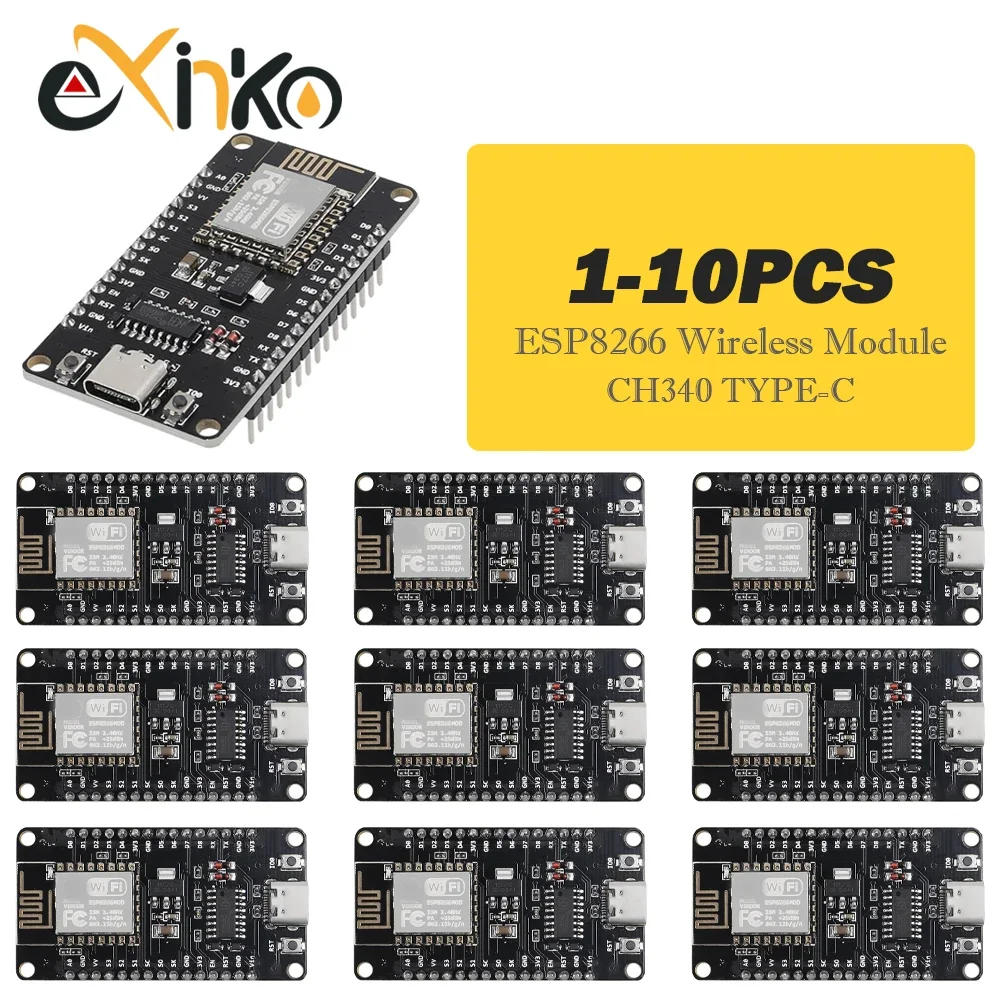 NodeMCU V3 ESP8266 ESP-12E WIFI Development Board CH340G Quadratische Tafel Lötstift Micro-USB-Schnittstelle