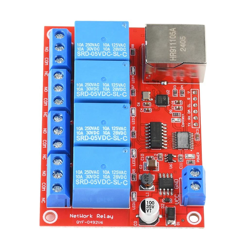 Relaismodul 4/8 Kanal 5V 12V 24V TCPIP Netzwerk-Relaismodul – Bild 5