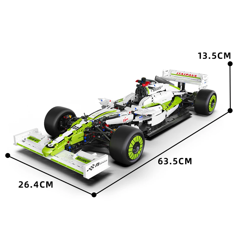 Technisches City-Rennwagen-Bausteinset 1:8 Supercar-Modell – Bild 6