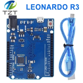 Leonardo R3 Mikrocontroller Atmega32u4 Entwicklungsboard mit USB-Kabel, kompatibel mit Arduino DIY Starter Kit